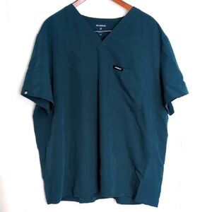 Jaanuu Dark Teal The Niels Holmes Every Day 1 Pocket Scrub Top Size 3x